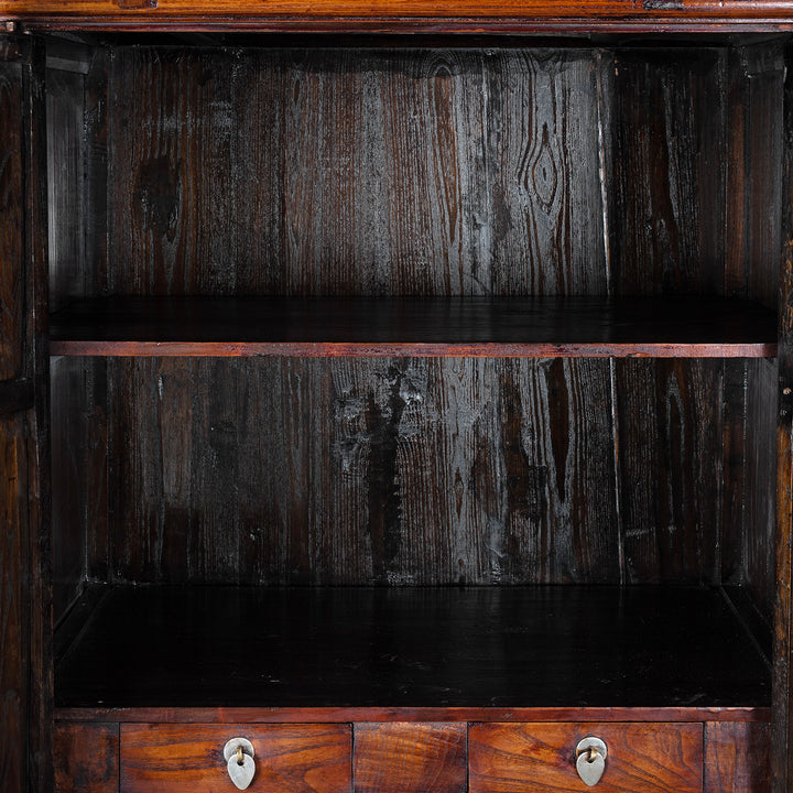 Drawer Interiro Detail From Antique Chinese Red Elm Taper Cabinet