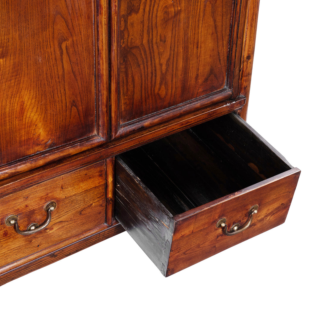 Red Elm Taper Cabinet From Shandong - 19th Century
