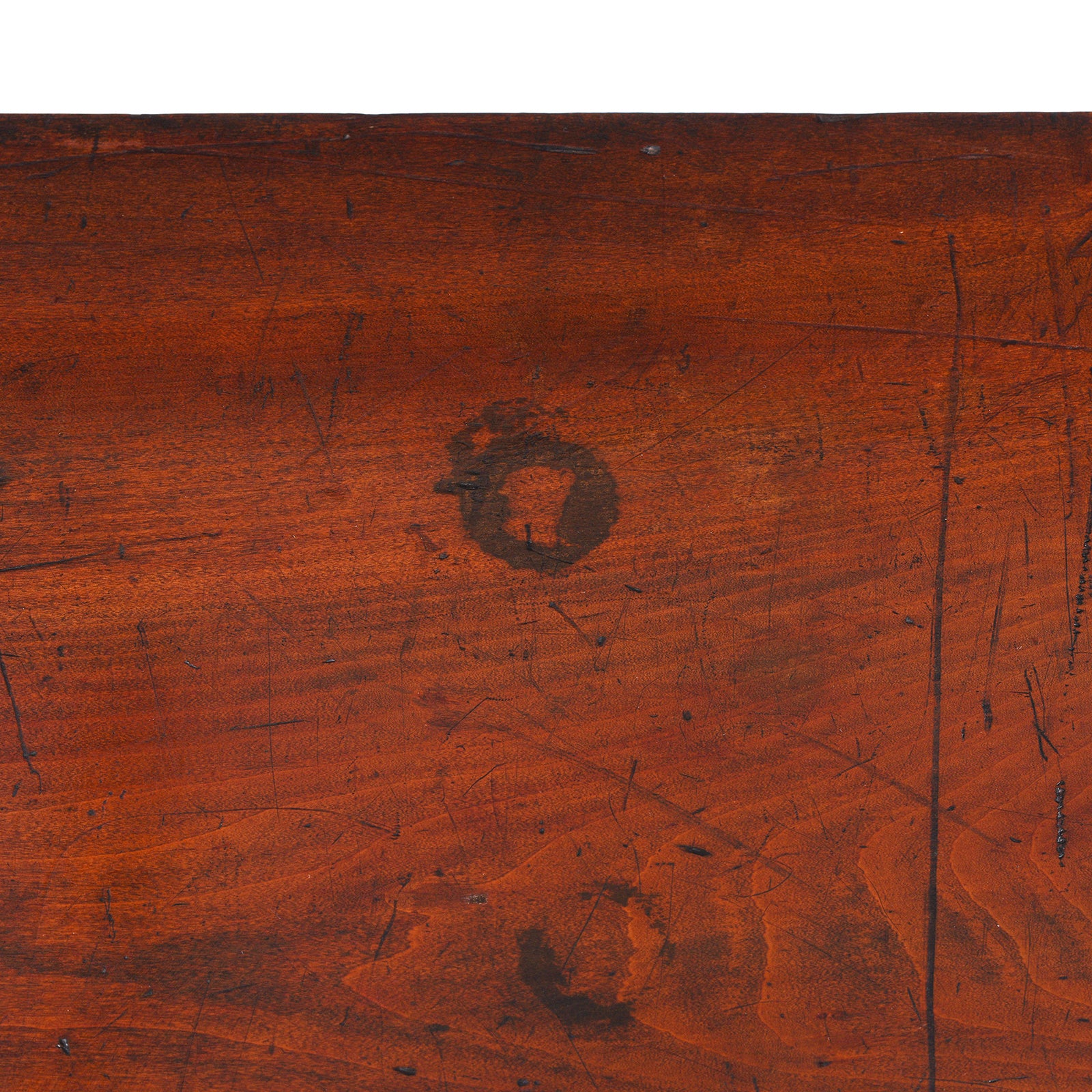 Surface Detail From Top Of Kasane Isho Dansu Edo Period Japanese Chest With Red Elm Drawers And Iron Hardware | Indigo Antiques