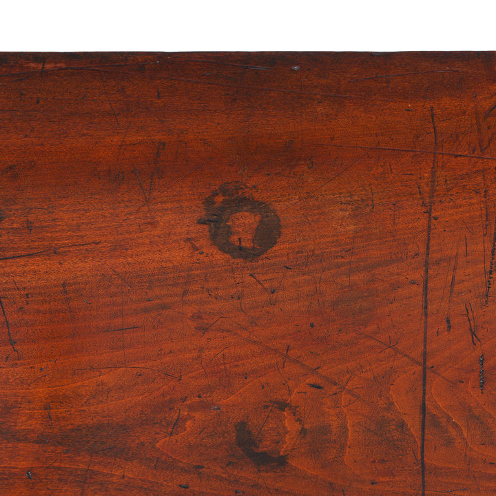 Surface Detail From Top Of Kasane Isho Dansu Edo Period Japanese Chest With Red Elm Drawers And Iron Hardware | Indigo Antiques