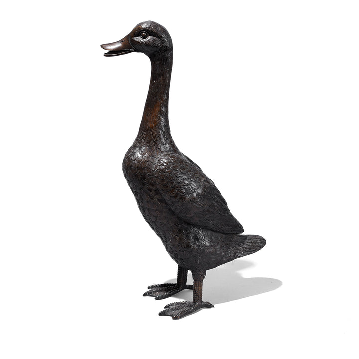 Antique Japanese Bronze Duck Okimono | Indigo Antiques