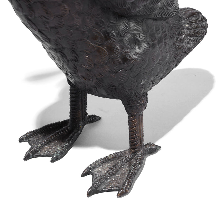Feet Detail From Antique Japanese Bronze Duck Okimono | Indigo Antiques