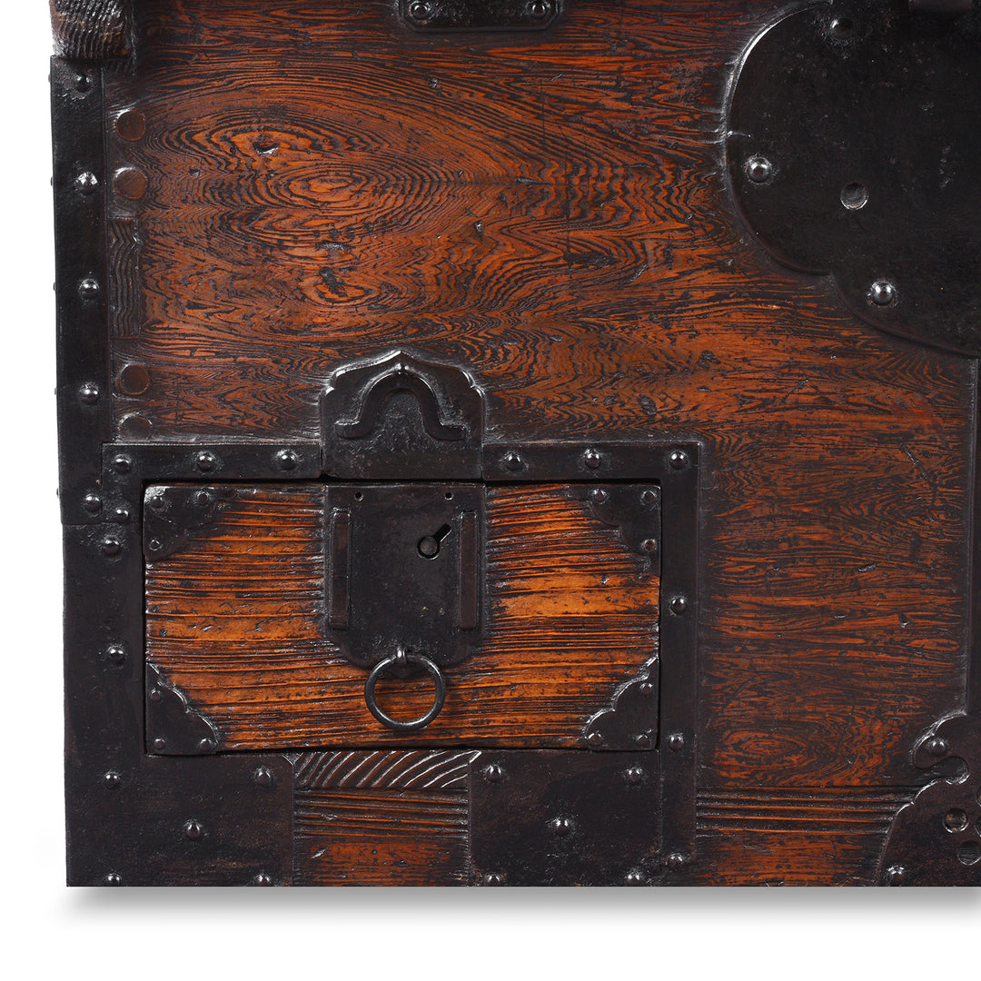 Drawer Detail From Antique Japanese Nagamochi Kuruma Chest 