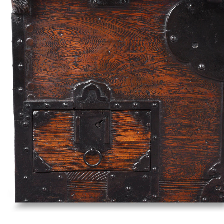 Drawer Detail From Antique Japanese Nagamochi Kuruma Chest 