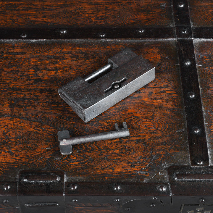 Lock Detail From Antique Japanese Nagamochi Kuruma Chest 