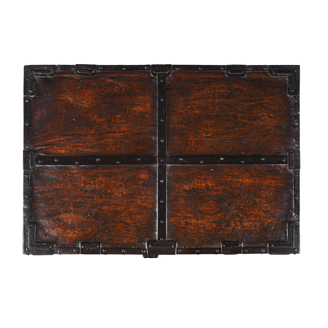 Top Down View Of Antique Japanese Nagamochi Kuruma Chest 