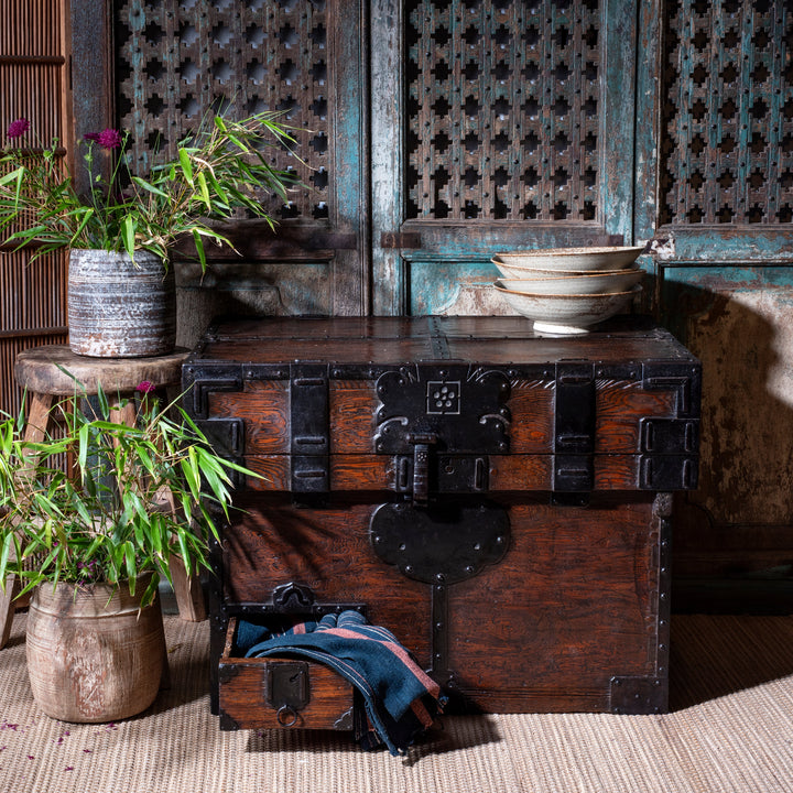 Antique Japanese Nagamochi Kuruma Chest | Indigo Antiques