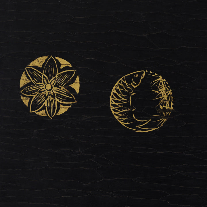 Artwork Detail From Back Of Antique Chinese Export Black & Gilt Lacquer Screen | Indigo Antiques