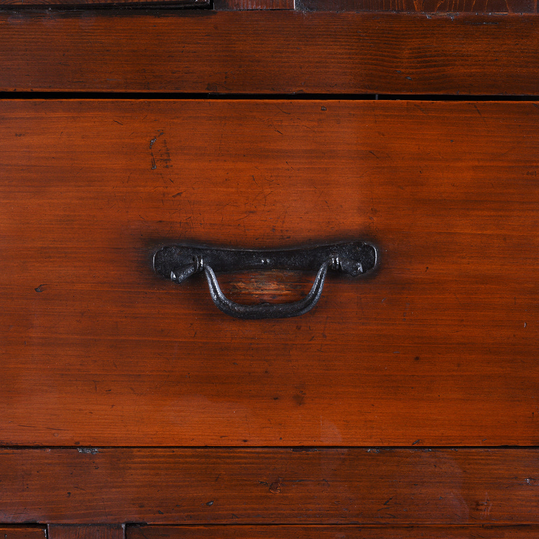 Iron Handle Detail From Antique Japanese Kaidan Dansu (Step Tansu) | Indigo Antiques