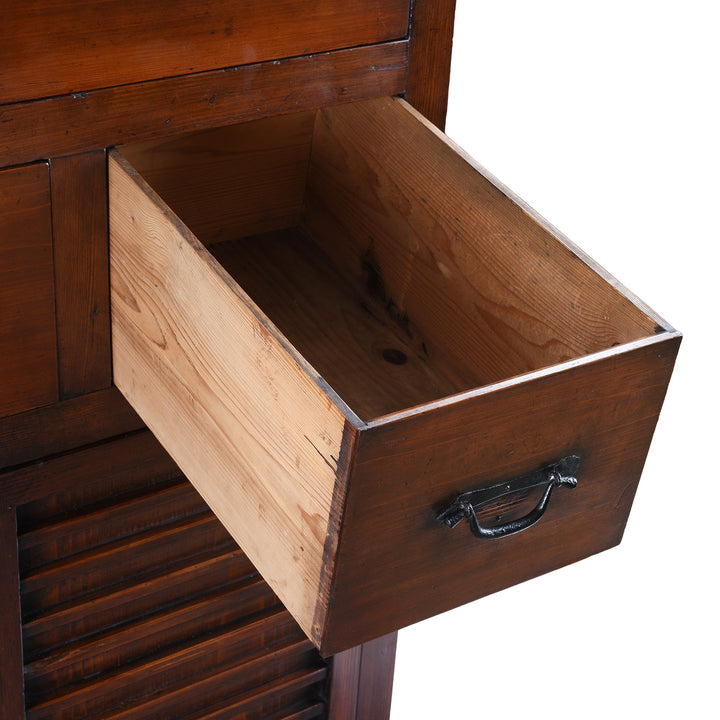 Drawer Detail From Antique Japanese Kaidan Dansu (Step Tansu) | Indigo Antiques