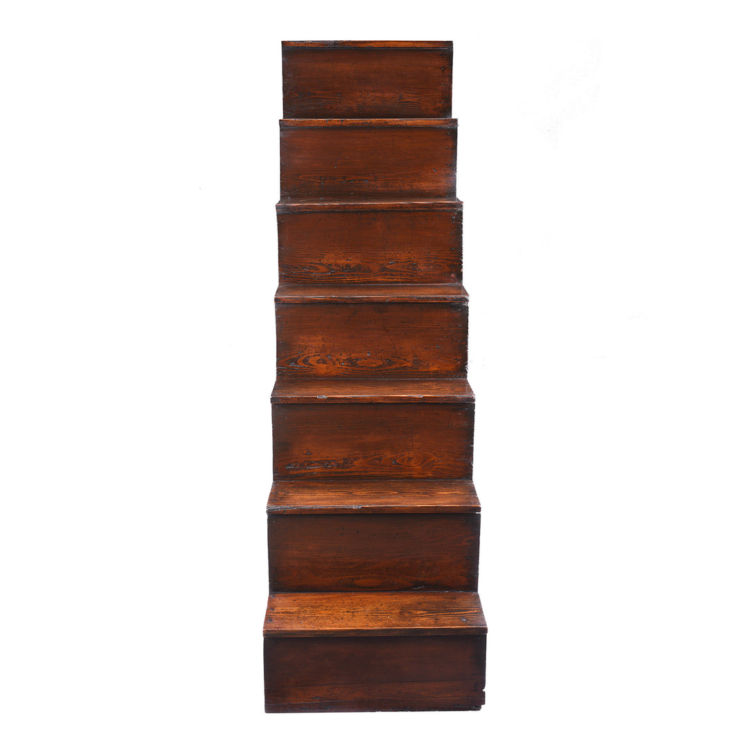 Steps View Of Antique Japanese Kaidan Dansu (Step Tansu) | Indigo Antiques