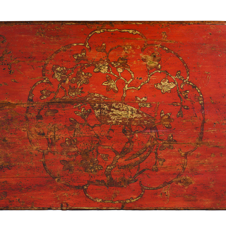 Detail From Top Of Antique Tibetan Painted Choksar Prayer Table | Indigo Antiques