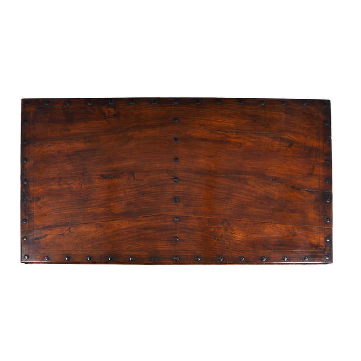 Top Down View Of Antique Indian Takhat Coffee Table From Shekhawati