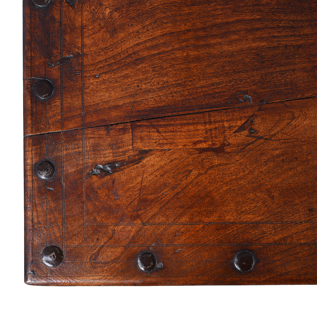 Detail From The Top Of Antique Indian Takhat Coffee Table From Shekhawati