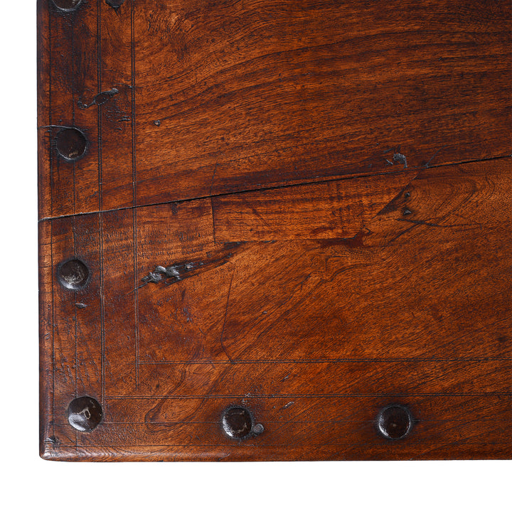 Detail From The Top Of Antique Indian Takhat Coffee Table From Shekhawati