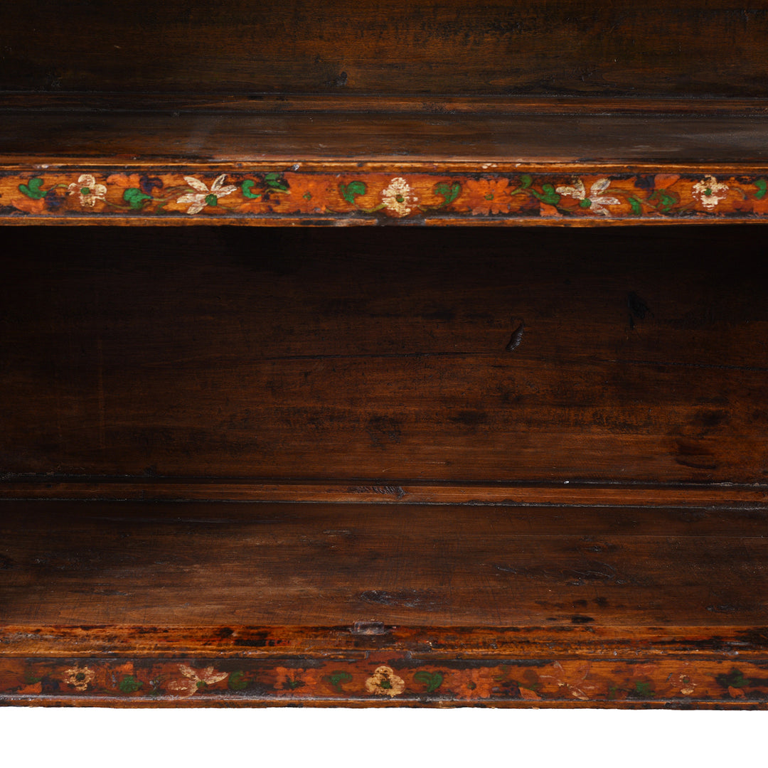Interior Detail From Antique Glazed Painted Tibetan Cabinet | Indigo Antiques
