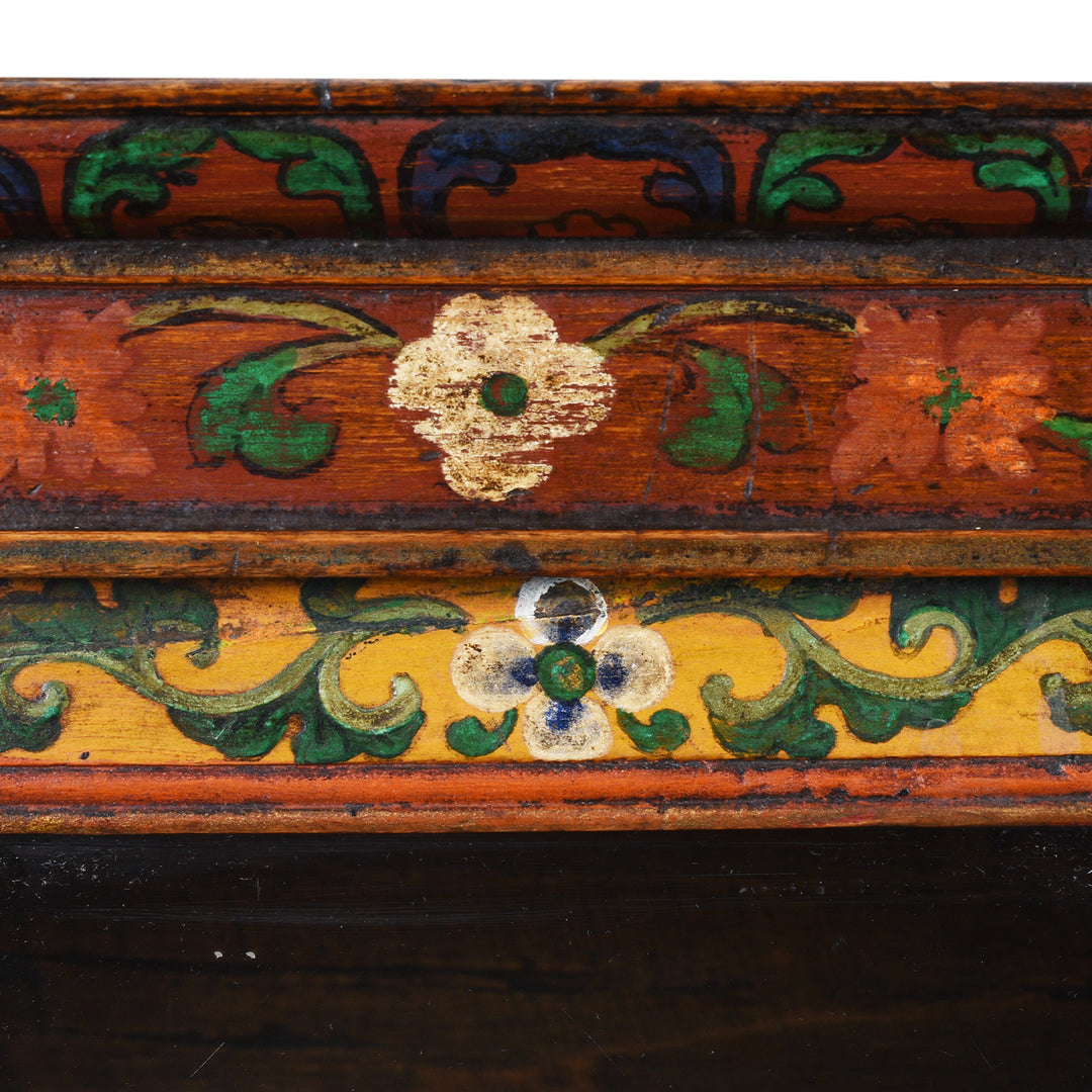 Artwork Detail From Antique Glazed Painted Tibetan Cabinet | Indigo Antiques