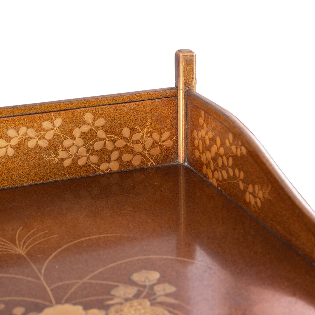 Artwork Detail From Antique Japanese Lacquer Table Shelf  | Indigo Antiques