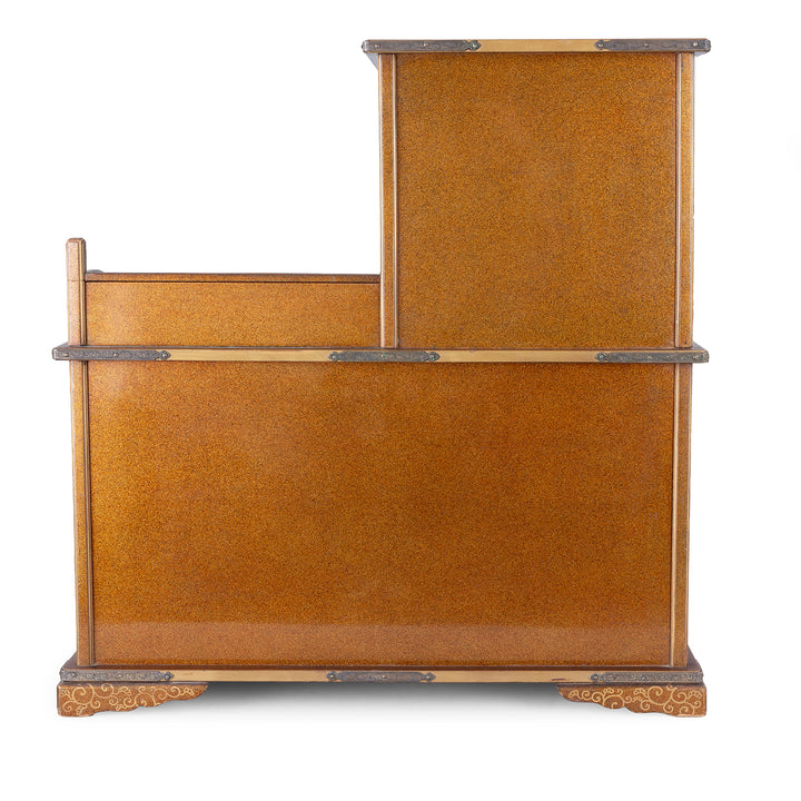 Back Of Antique Japanese Lacquer Table Shelf  | Indigo Antiques