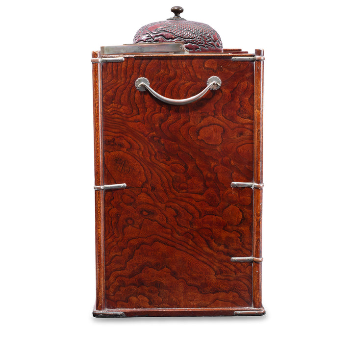 Side View Of Antique Japanese Burr Tobacco Stand  | Indigo Antiques