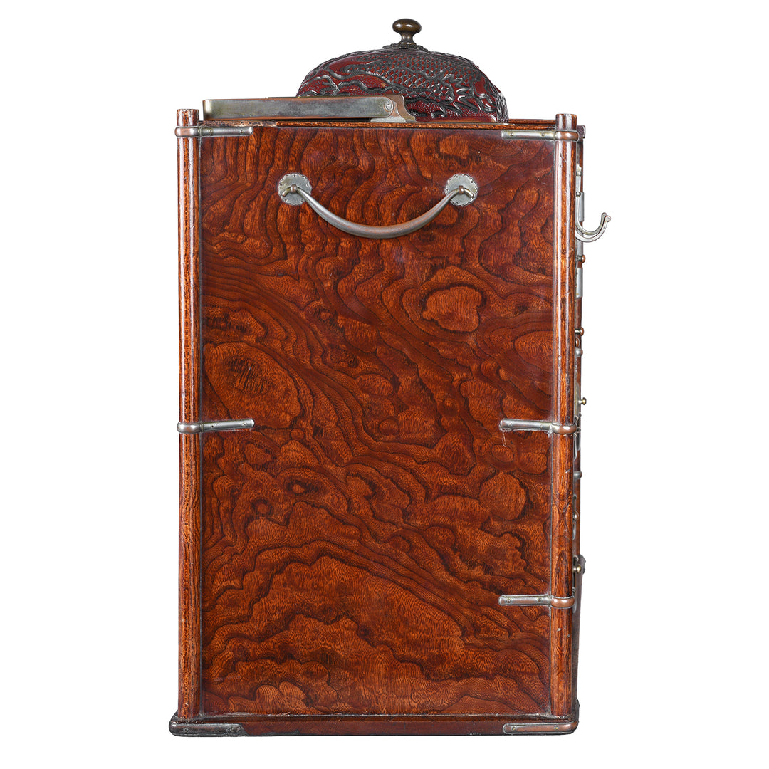 Side View Of Antique Japanese Burr Tobacco Stand  | Indigo Antiques