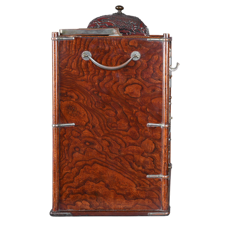 Side View Of Antique Japanese Burr Tobacco Stand  | Indigo Antiques