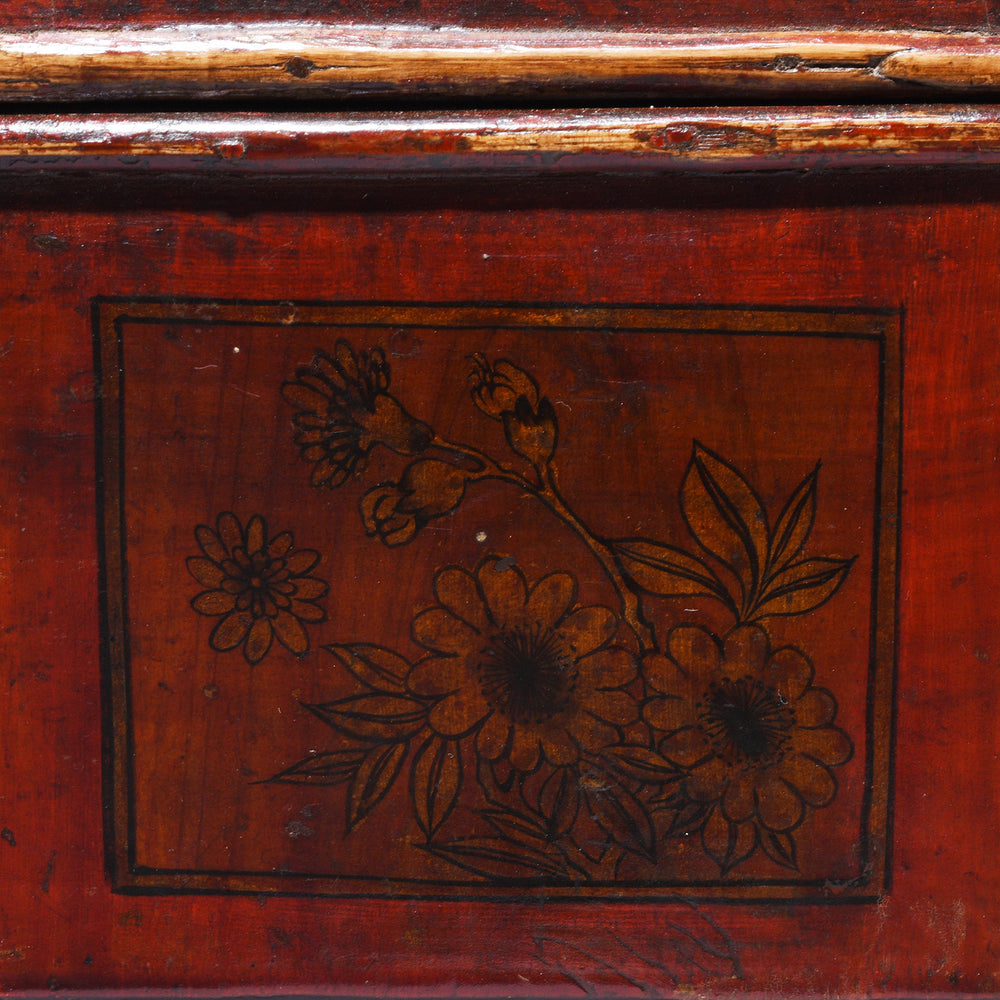 Detial From Antique Chinese Wedding Basket from South China | Indigo Antiques