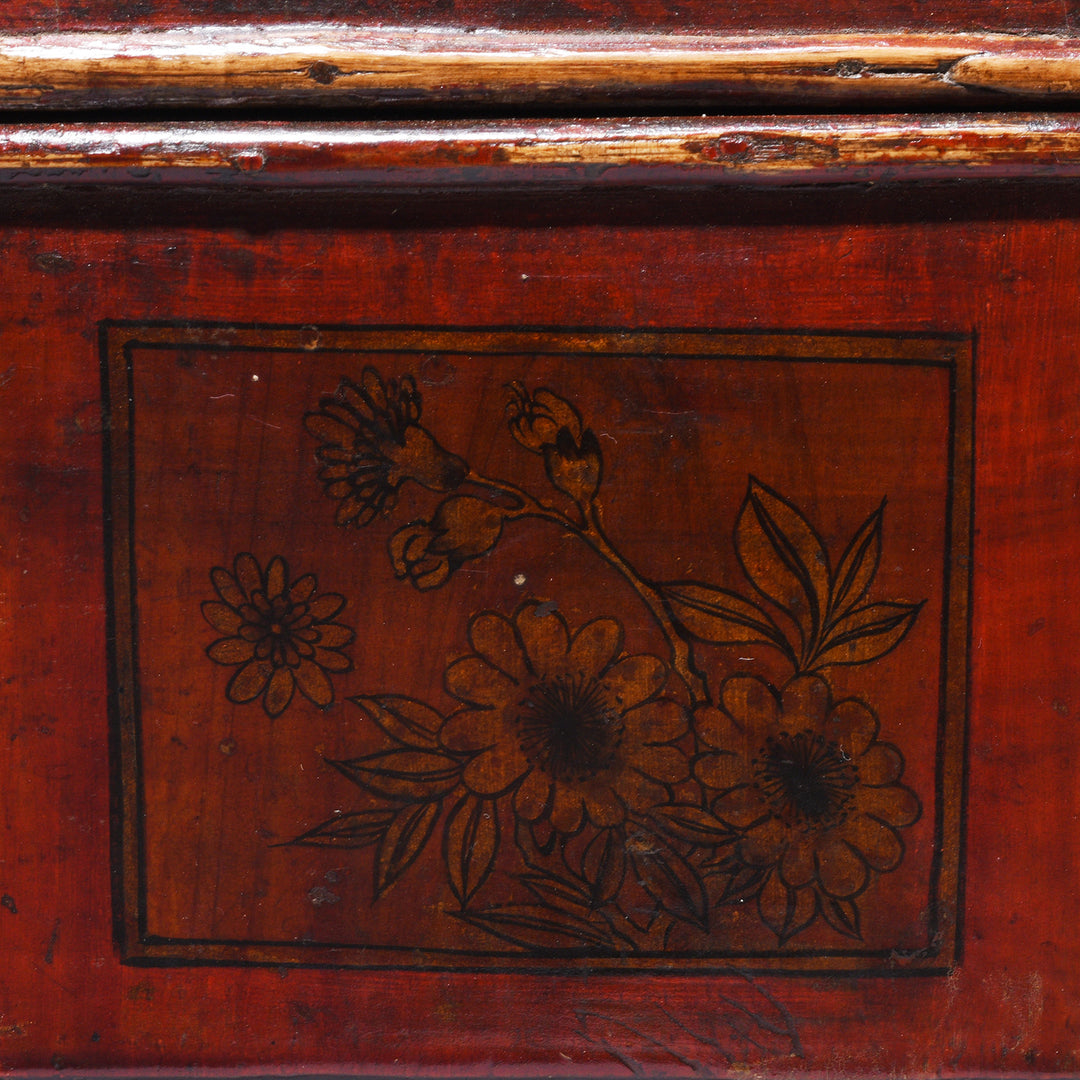 Detial From Antique Chinese Wedding Basket from South China | Indigo Antiques