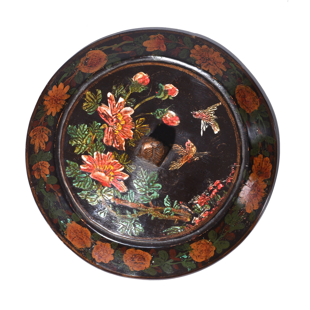 Top Down VIew Of Chinese Wedding Basket from South China | Indigo Antiques