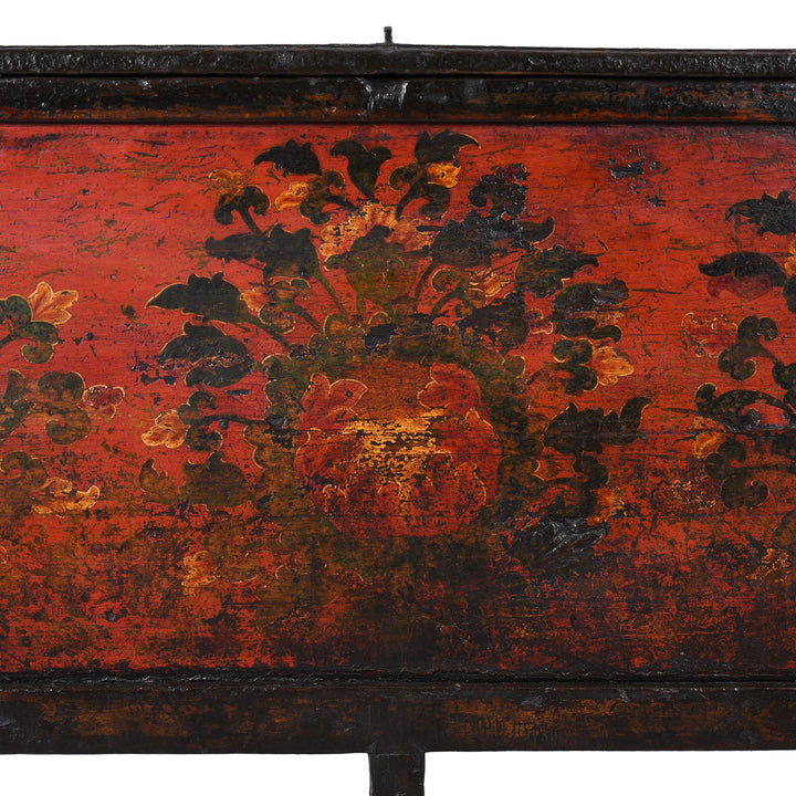Paintowrk Detail From Antique Tibetan Painted Chest On Stand | Indigo Antiques