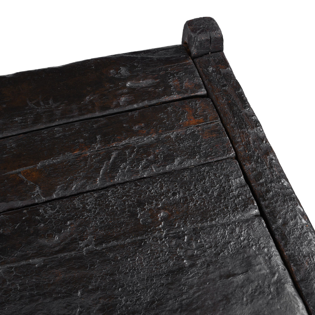 Surface Detail From Antique Tibetan Painted Chest On Stand | Indigo Antiques