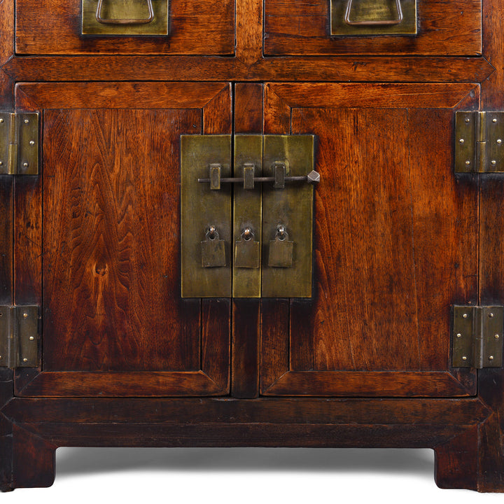 Locking Plate Detail From Antique Chinese Sideboard | Indigo Antiques