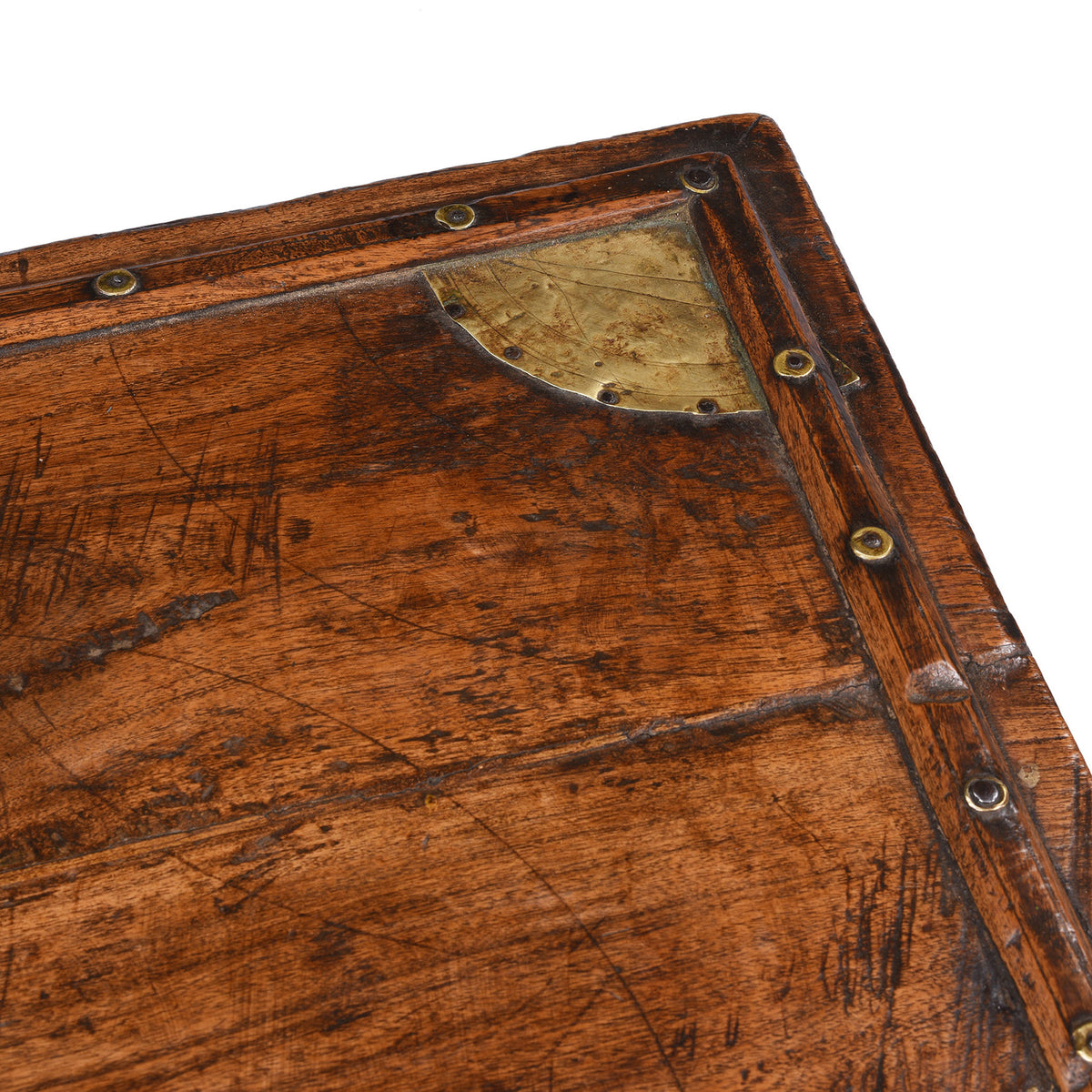 Detail From Top Of Antique Indian Square Bajot Low Table  | Indigo Antiques