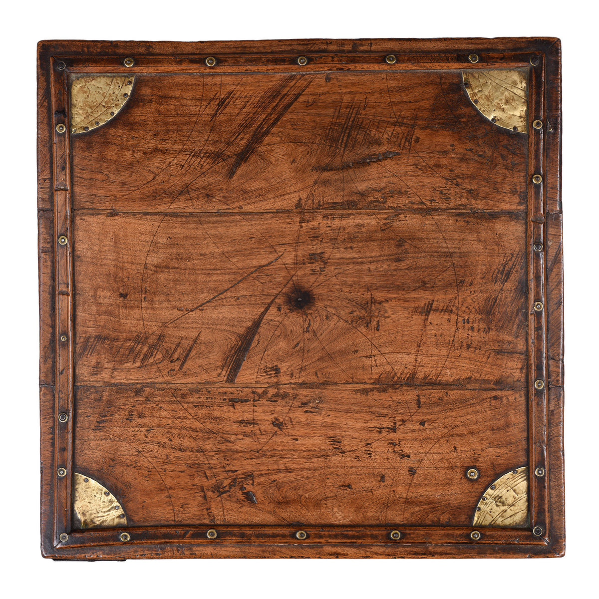 Top own View Of Antique Indian Square Bajot Low Table  | Indigo Antiques