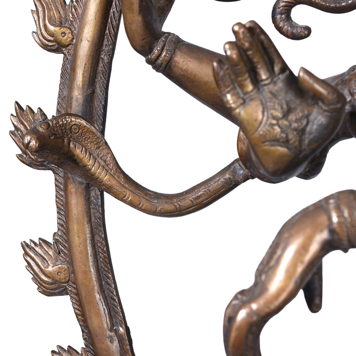 Snake Detail From Chola Style Shiva Nataraja From South India | Indigo Antiques