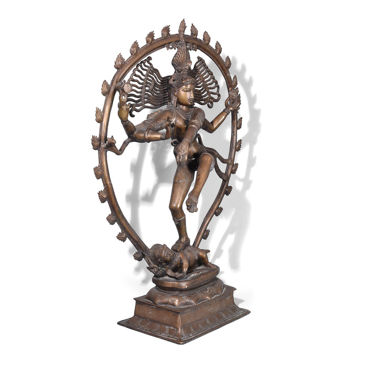 Angled VIew Of Chola Style Shiva Nataraja From South India | Indigo Antiques