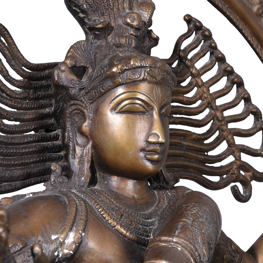 Face Detail From Chola Style Shiva Nataraja From South India | Indigo Antiques