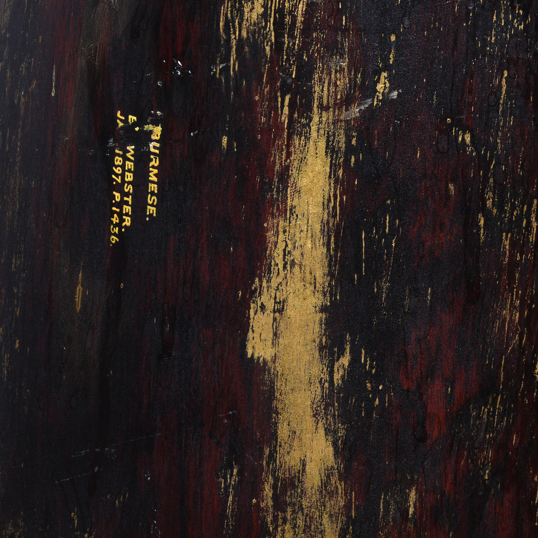 Detail From Antique Burmese Carved Lacquer Monk | INDIGO ANTIQUES
