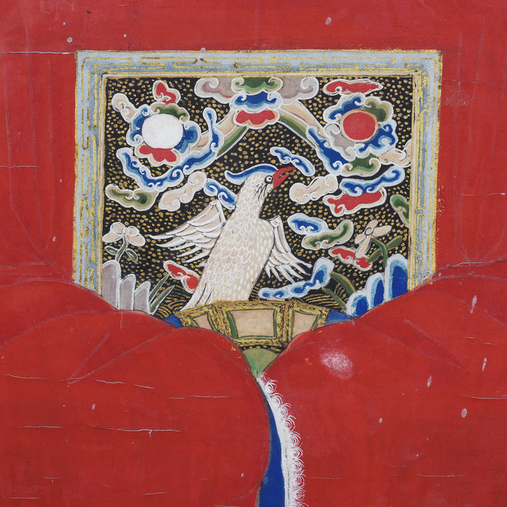Artwork Detail From Antique Chinese Framed Ancestor Painting | Indigo Antiques
