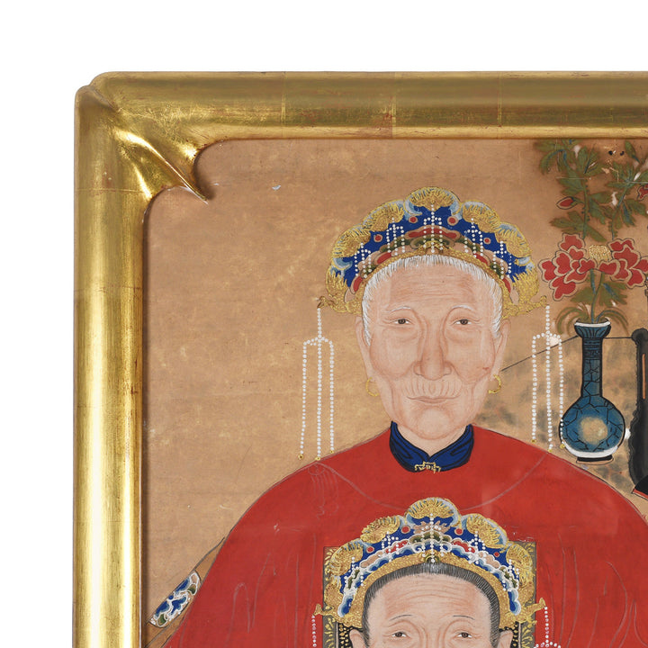 Frame Detail From Antique Chinese Framed Ancestor Painting | Indigo Antiques