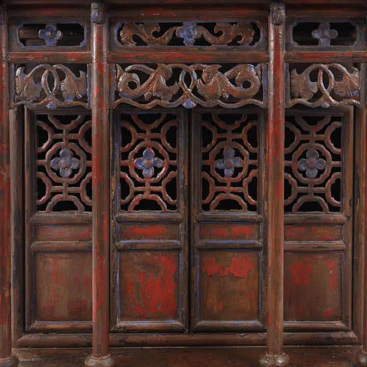 Detail From Vintage Buddhist Ancestor House Shrine From Shanxi | Indigo Antiques