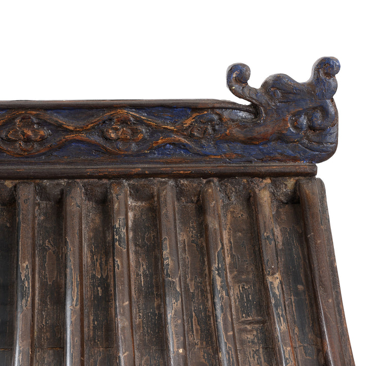 Roof Detail From Vintage Buddhist Ancestor House Shrine From Shanxi | Indigo Antiques