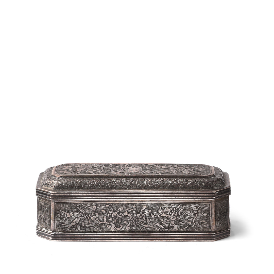 Antique Carved Brass Paan (Betelnut) Box from Rajasthan | Indigo Antiques