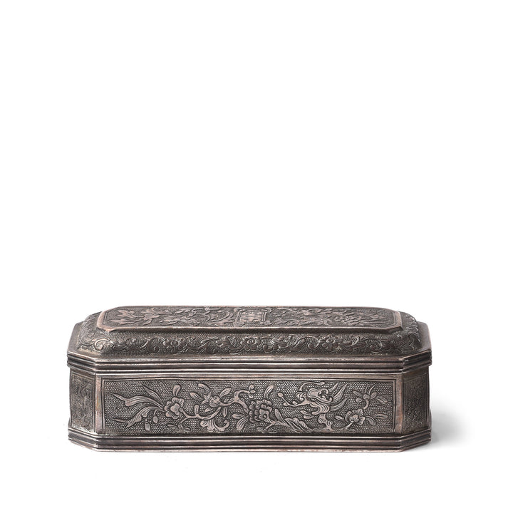 Antique Carved Brass Paan (Betelnut) Box from Rajasthan | Indigo Antiques