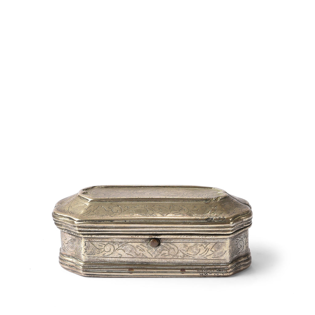 Carved Brass Paan (Betelnut) Box from Rajasthan Circa  - 19th Century