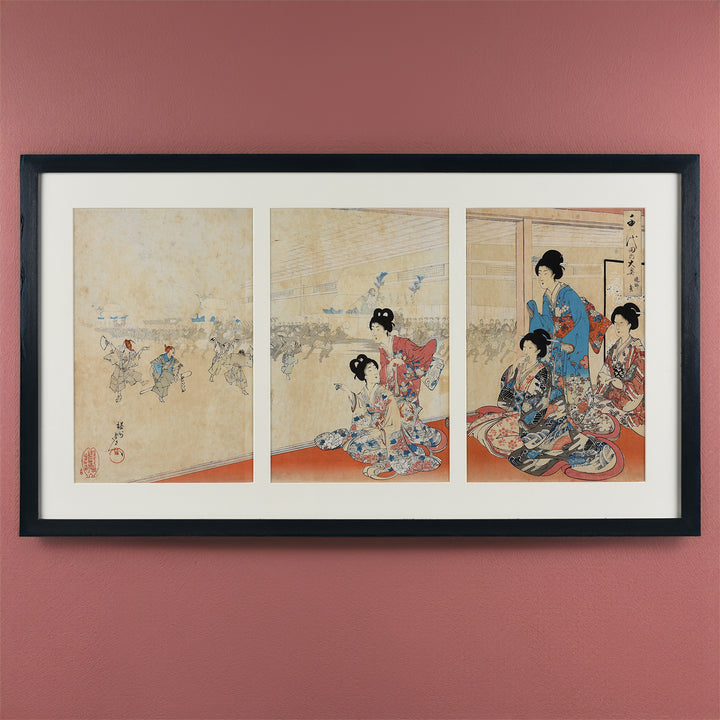 "Rice Cake Parade" from the series "The Inner Palace of Chiyoda". By Chikanobu