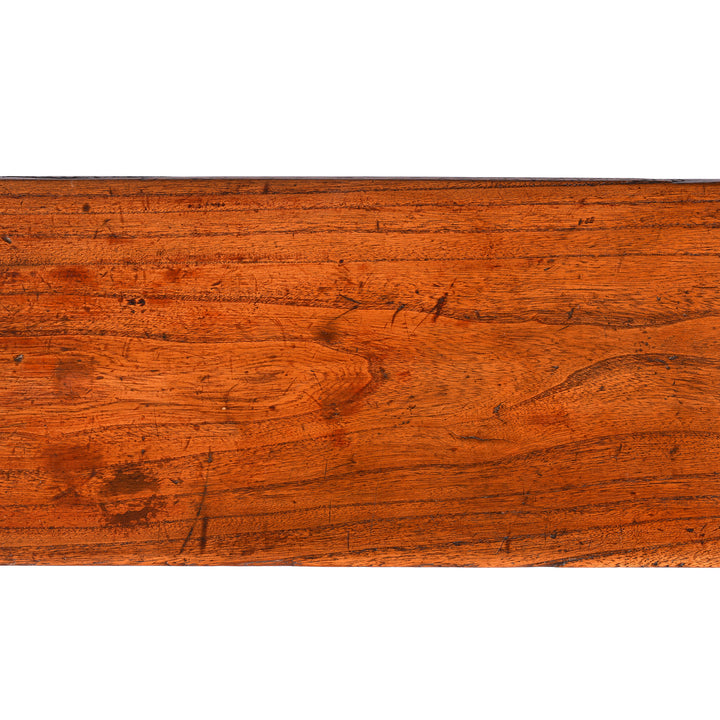 Detail From Antique Chinese Elm Spring Bench From Shanxi | Indigo Antiques