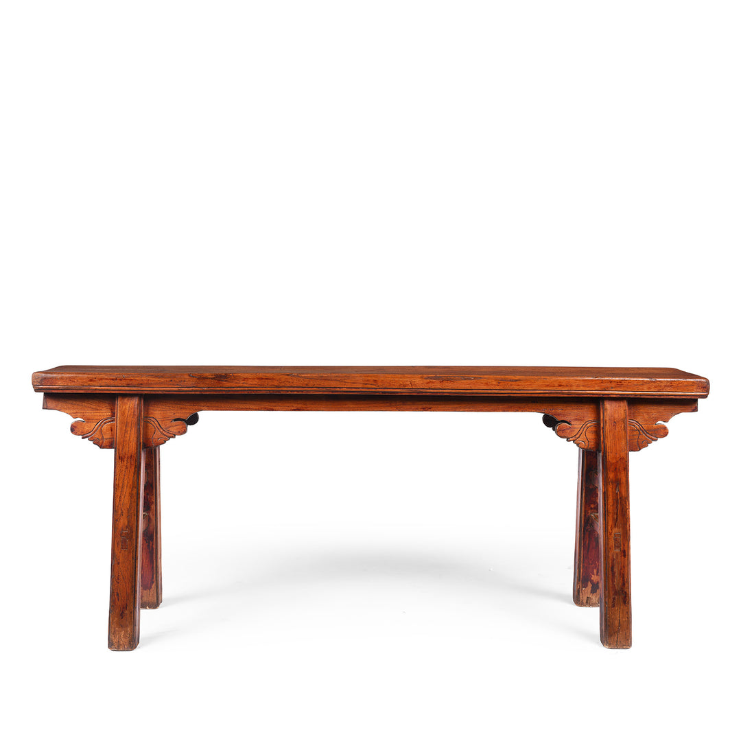 Antique Chinese Elm Spring Bench From Shanxi | Indigo Antiques