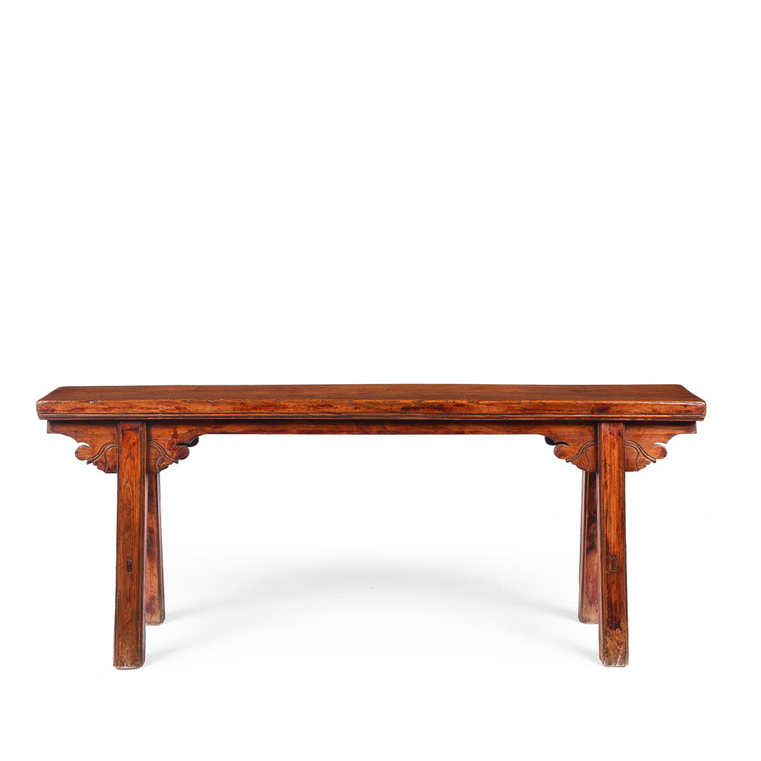 Antique Chinese Elm Spring Bench From Shanxi | Indigo Antiques
