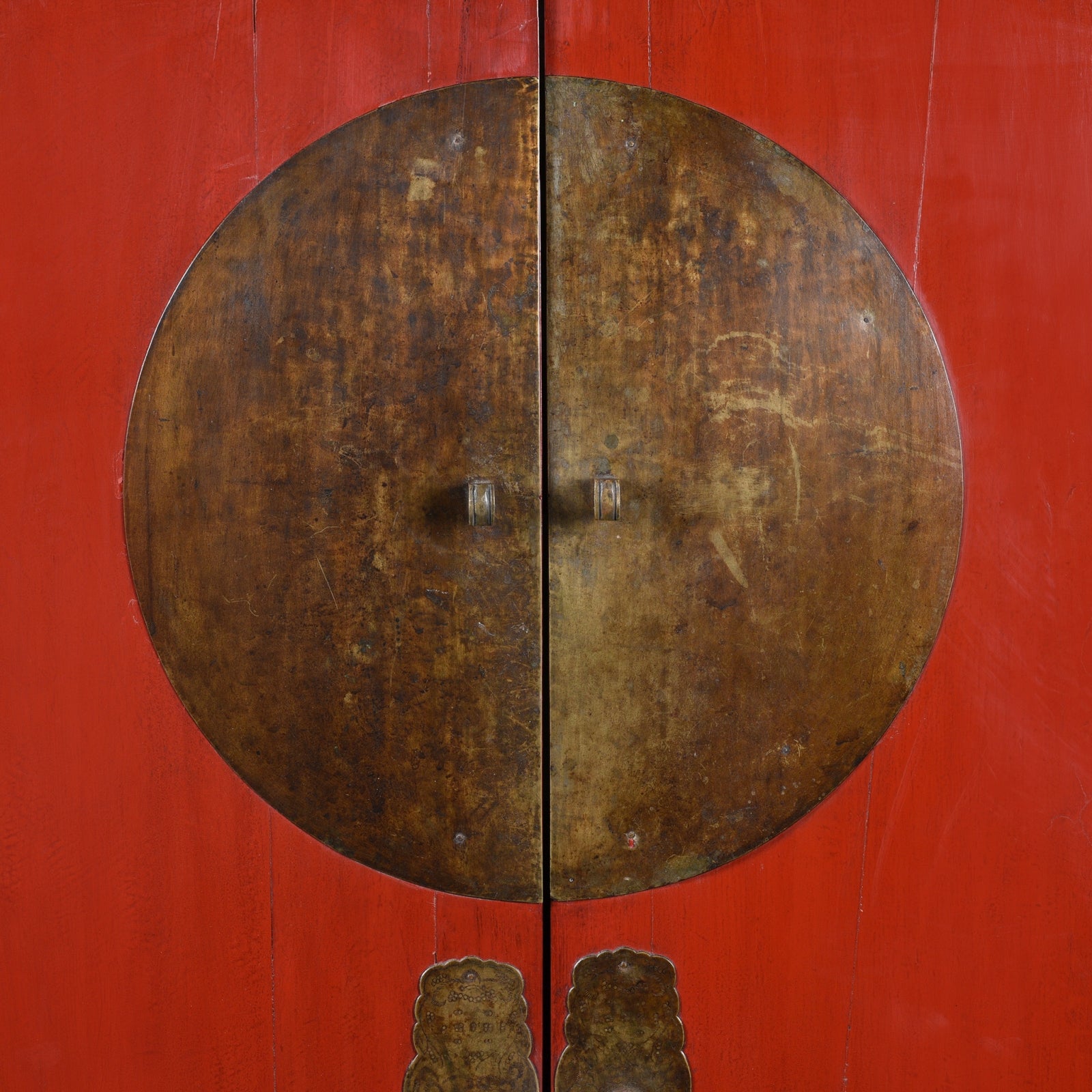 Red Lacquer Ningbo Wedding Cabinet - Ca 1900 Red Lacquer Ningbo Wedding Cabinet - Ca 1900